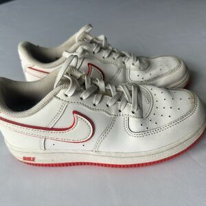 Nike Kids Cream and Red Sneakers
